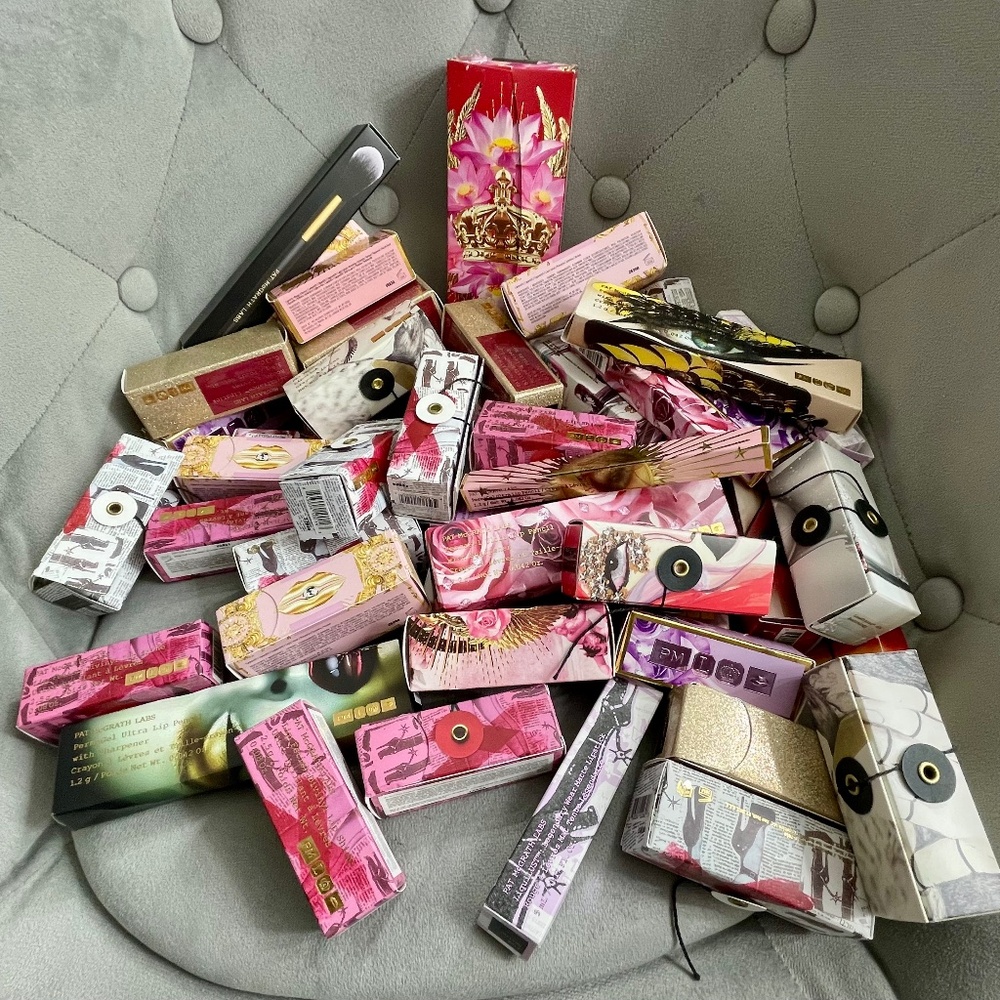 Lot of 51 pcs Pat McGrath Labs cosmetics various (empty) product boxes